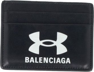 Balenciaga Pre-owned Mens x Under Armour Card Holder in Black Lamb Leather - One Size