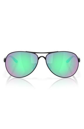 Oakley Feedback 59mm Pilot Aviator Sunglasses in Satin Black /Prizm Golf at Nordstrom