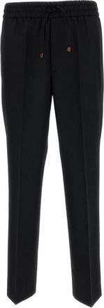 Dr&ocirc;le de Monsieur Cropped Broeken - Heren - Vrijetijds broeken - Zwart - XL - Wol - Broeken