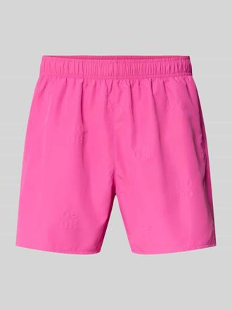 HUGO BOSS Regular Fit Badeshorts mit Label-Pr&auml;gung Modell TONAL in Pink, Gr&ouml;&szlig;e XXL