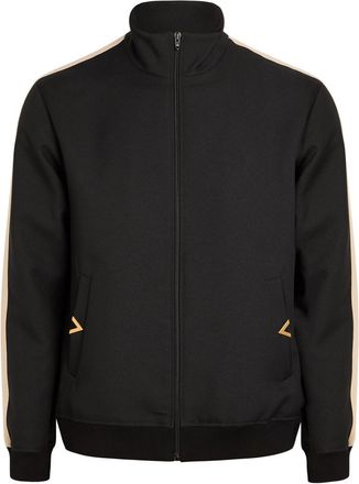Valentino Garavani Panelled Jersey-twill Track Jacket - Black And White - Xxl