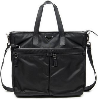 Prada Pre-owned Womens Convertible Business Bag Shoulder Bag - Black - One Size