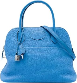 Herm&egrave;s Pre-owned Bolide 31 - Dames - Vintage Handtas - Blauw - ONE Size - Leer - Vintage