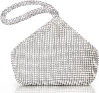 Babeyond Clutch Bags for Women Beaded Evening Bags 1920s Flapper Clutch Handbag for Costume Party, Wedding & Daily Use(Silver)