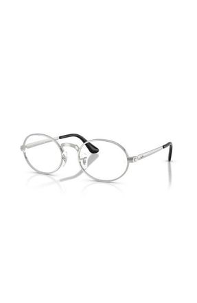 Ray-Ban 52mm Oval optical glasses in Silver at Nordstrom