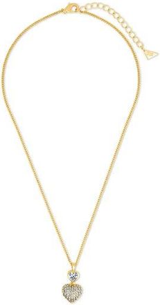 Sterling Forever Cubic Zirconia Heart Pendant Necklace in Gold at Nordstrom Rack
