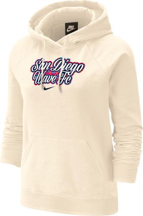 Nike San Diego Wave Phoenix Fleece Nike Womens Oversized Hoodie in White | W31855SDWF26-NAT