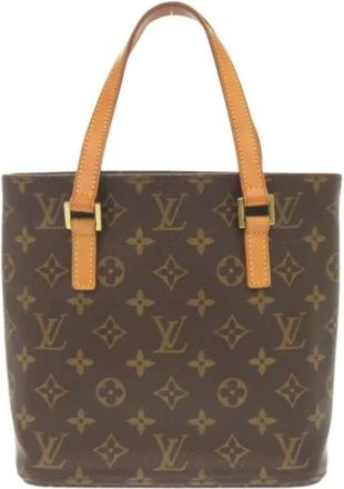 Louis Vuitton Tweedehands Canvas Louis Vuitton tassen - Dames - Vintage Shopper - Bruin - ONE Size - Vintage