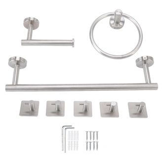 OEM [juego De Accesorios De Ba&ntilde;o] Fabricado En Acero Inoxidable 304 - El Juego Incluye Toallero, Soporte Para Toallas, Dispensador De Toallas De Papel Y 5