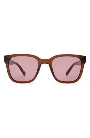 Le Specs Elixir 52mm Polarized Square Sunglasses in Dark Chocolate /Smokey Brown at Nordstrom