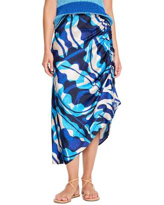 Nic+Zoe NIC+ZOE Aqua Surf Side Ruche Skirt