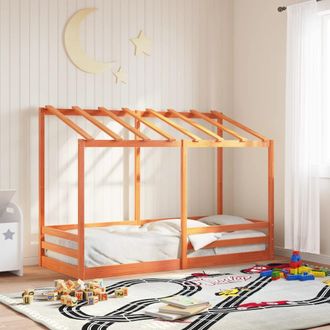 vidaXL Techo De Cama Infantil Madera Maciza Marr&oacute;n 75x190 Cm Vidaxl