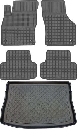 OEM Volkswagen Golf Vii Hatchback De 10/2012 A 12/2019. Juego: Alfombrillas De Goma Para Coche + Alfombrilla Para Maletero