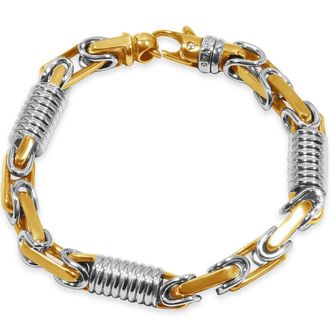 Pompeii3 Mens Designer Byzantine Link 14k Gold (72gram) or Platinum (115gram) 7-9mm Bracelet 8.75