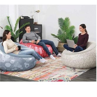 Trade Shop Trade Shop - Poltrona Pouff Gonfiabile Seduta Sagomata 112x112x66cm 3 Colori Assortiti 75052