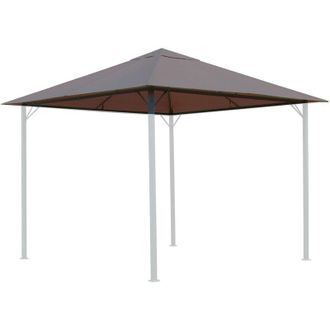 Quick-Star Ersatzdach F&uuml;r Garten Pavillon 3x3m Taupe / Beigegrau Ral 7006 Pavillondach Ersatzbezug