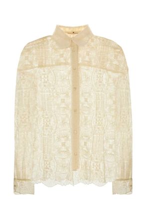 Ermanno Scervino Beige Regular Lace Shirt