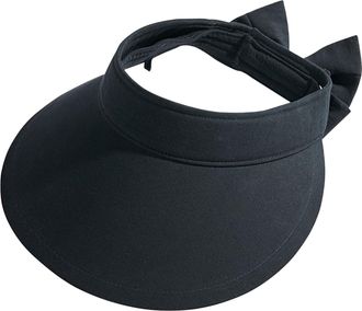 Generic Women Visor Large Head Adult Women 50+ Wide Brimmed Beach Sun Hat Beach Sun Hat Sunhat Mens (Black, One Size)