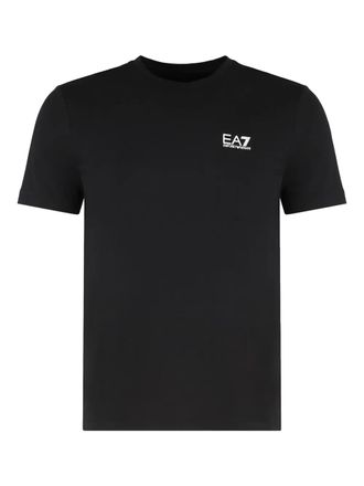 Emporio Armani T-shirt in cotone con logo - Nero