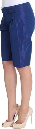Ermanno Scervino Womens Blue Above Knees Bermuda Shorts Polyester