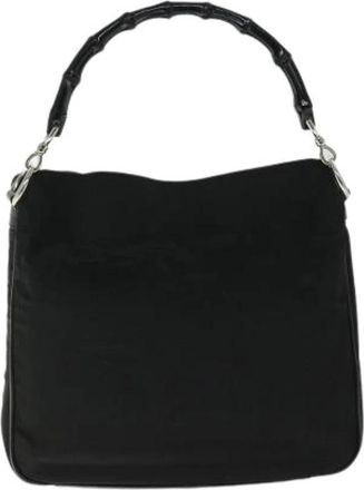 Gucci Pre-owned Shoulder Bags, female, Black, Size: ONE SIZE Pre-owned Vintage bamboo handle bag