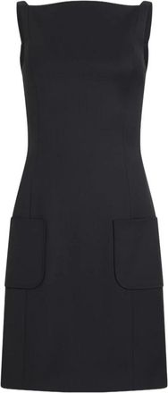Patou Jurk met Zakken - Dames - Korte kleedjes - Zwart - XS - Nylon - Kleedjes