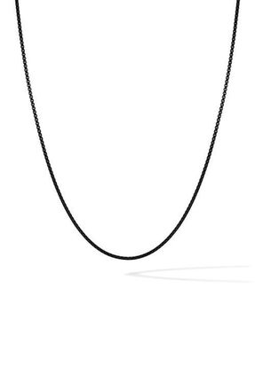 Vincero Mens Box Chain Necklace in Black at Nordstrom, Size 22