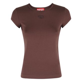 Diesel T-Shirts, female, Brown, Size: XS Angie T-Shirt