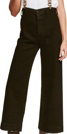 The Great. Seafair Wide Leg Jean In Carbon