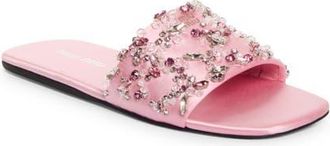 Miu Miu Strass Slide Sandal in Petalo at Nordstrom, Size 40