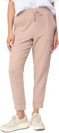 Gibsonlook Essential Cotton Gauze Cargo Joggers in Taupe at Nordstrom Rack, Size Medium
