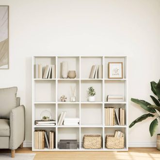Berkfield Home Classic Book Cabinet White 137.5x29x137.5 cm Engineered Wood