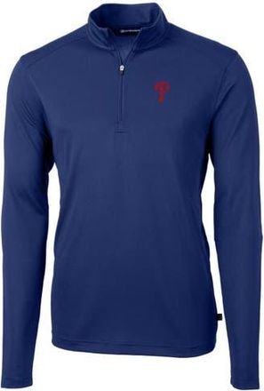 Cutter & Buck Mens Cutter & Buck Royal Philadelphia Phillies Big & Tall Virtue Eco Pique Quarter-Zip Pullover Jacket at Nordstrom, Size 2Xb