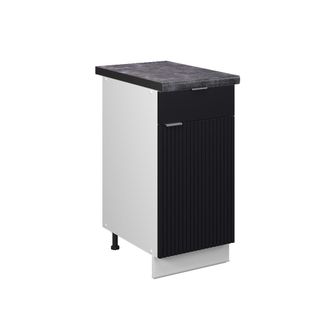 Vicco Mueble Bajo De Cocina Fame-line, Rayas Negras, 40 Cm, Et Antracita, Vicco