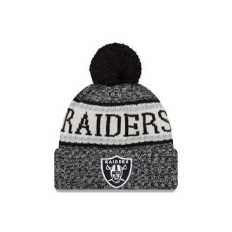 New Era Oakland Raiders Beanie NFL 2018 Sideline Sport OTC Knit Black/White - One-Size