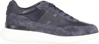 Hogan Blue H709 Laced H Bando Suede Sneakers