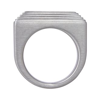 Rick Owens Anello Etched Beveled - Heren - Ringen - Grijs - M - Accessoires