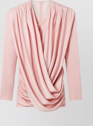 Stella McCartney mini dress with draped neckline and long sleeves