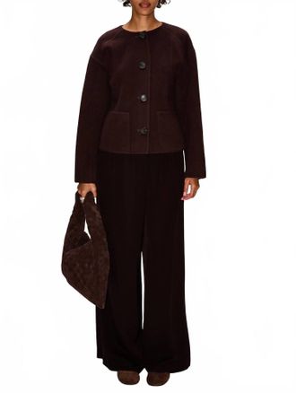 Ulla Johnson Elsie Double Faced Wool Coat In Sable