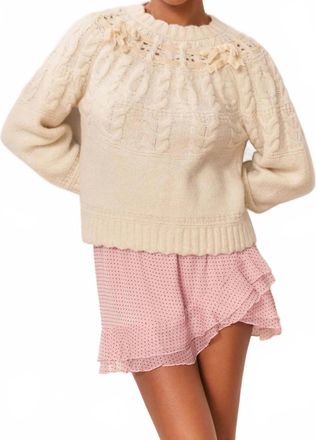 LoveShackFancy Sloanna Pullover In Ivory