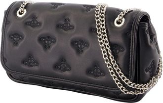 Vivienne Westwood Logo-Embossed Quilted Crossbody Bag - Black