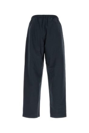 Prada Mens Navy Blue Cotton Blend Pant Bleu Exterior: Linen Pantaloni Trousers