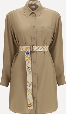 Burberry Abito chemisier in seta cr&ecirc;pe de chine Woman 8