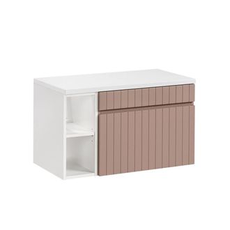 Petits Meubles Mueble bajo lavabo 80cm 2 nichos tableros mdf y laminados rosado