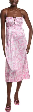 Ganni Silk-Blend Stretch Satin Slip Dress