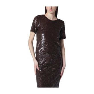 P.A.R.O.S.H. Blouses, female, Brown, Size: L Blusa