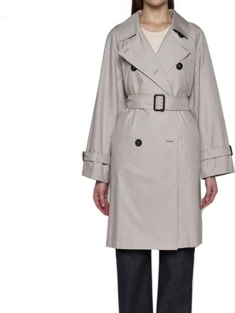 Max Mara Womens Beige Cotton Coat Clothing