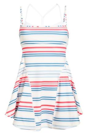 Free People Baseline Print Dress in Grapefruit Stripe at Nordstrom, Size X-Small