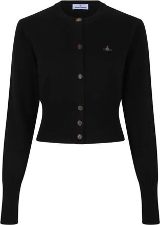 Vivienne Westwood Wool Orb Cardigan - Dames - Vesten - Zwart - L - Wol - Truien & Vesten