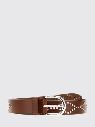 Isabel Marant Liliana Studded Leather Belt with an Engraved Metal Buckle